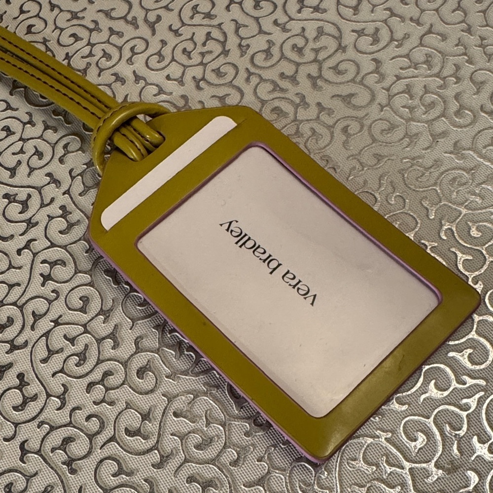 Vera Bradley Moss Green Patent Leather Luggage Tag NWT